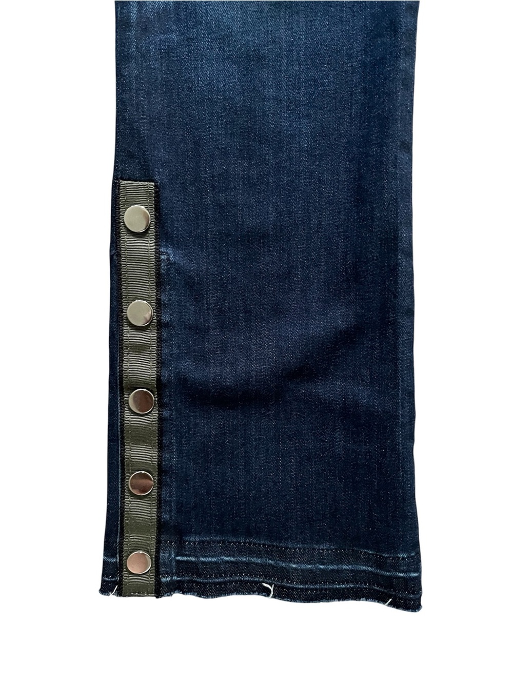Veronica Beard Dark Blue Carolyn Cropped Boot Cut Jeans Flair High Rise - Picture 9 of 9
